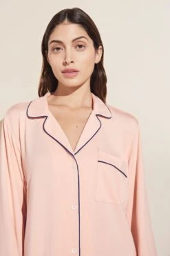 Eberjey Gisele TENCEL™ Modal Long PJ Set - Rose Cloud/Navy 9 Eberjey Gisele TENCEL™ Modal Long PJ Set - Rose Cloud/Navy -Fashion - Pajamas Low Res PJ1018 RCNA S bae6ab22 f309 4fb3 90ef 5a13471c27d4