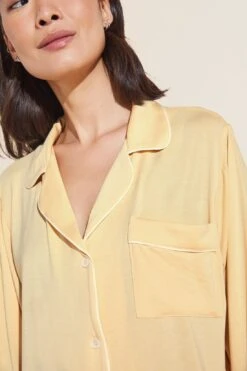 Eberjey Gisele TENCEL™ Modal Long PJ Set - Sunrise/Ivory -Fashion - Pajamas Low Res PJ1018 SRIV S 1