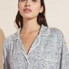 Eberjey Gisele Printed TENCEL™ Modal Long PJ Set - Animale Coastal Blue/Ivory -Fashion - Pajamas Low Res PJ1141 ANICB S