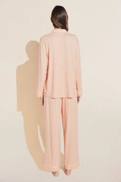 Eberjey Gisele Printed TENCEL™ Modal Long PJ Set- Geo Tile Rose Cloud/Rose Cloud 10 Eberjey Gisele Printed TENCEL™ Modal Long PJ Set- Geo Tile Rose Cloud/Rose Cloud -Fashion - Pajamas Low Res PJ1141 GTRC B