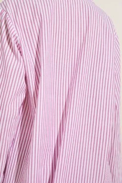 Eberjey Organic Sandwashed Cotton Woven Long PJ Set - Nautico Stripe Italian Rose -Fashion - Pajamas Low Res PJ2026N NAUTI S 1