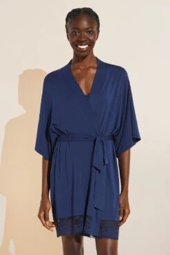 Eberjey Rosalia TENCEL™ Modal Robe - Navy