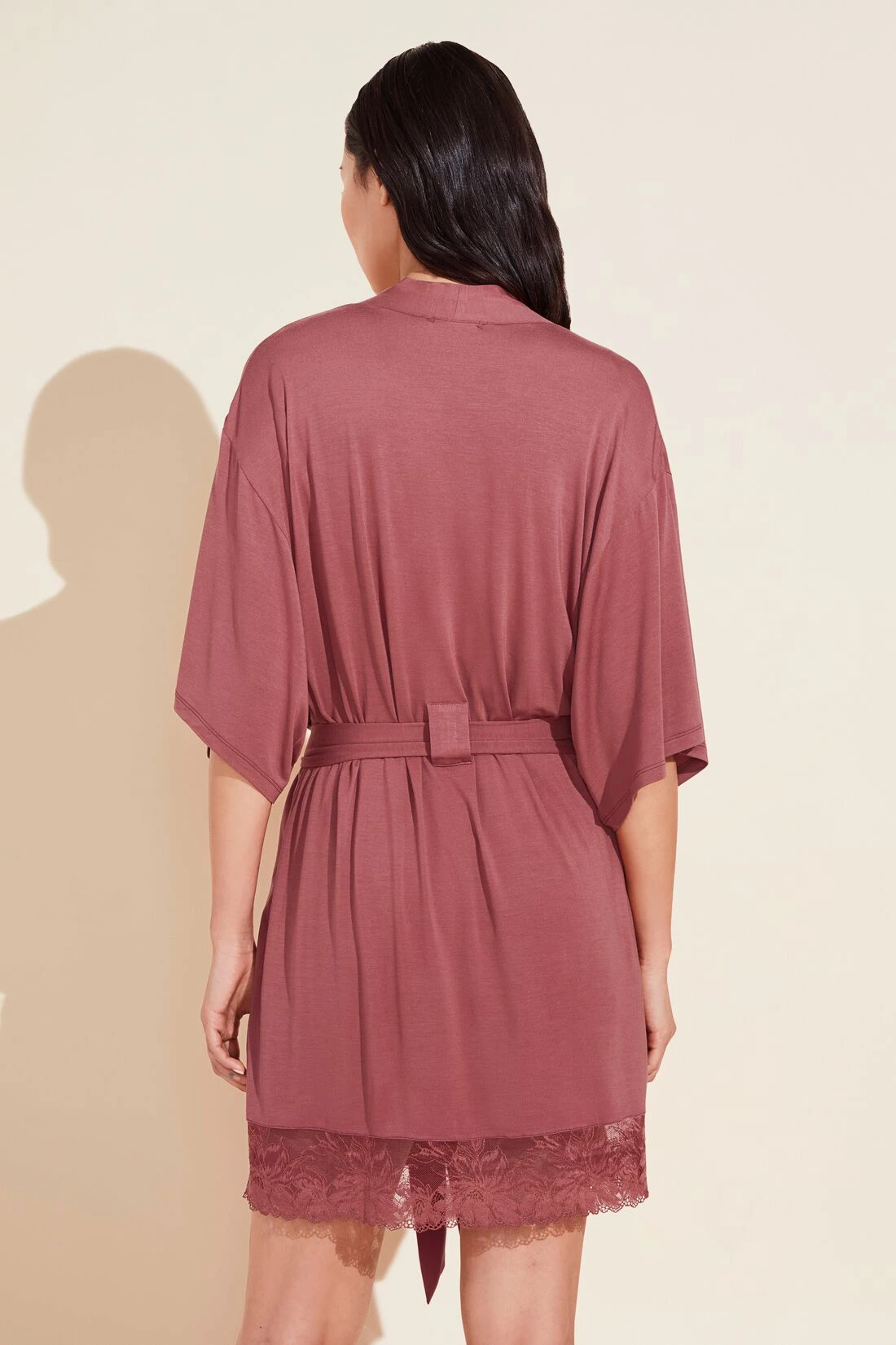 Eberjey Rosalia TENCEL™ Modal Robe - Rosewood 5 Eberjey Rosalia TENCEL™ Modal Robe - Rosewood - Image 3