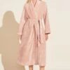 Eberjey Chalet Recycled Plush Robe - Rose Cloud -Fashion - Pajamas Low Res R1987 ROSEC F