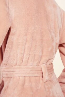 Eberjey Chalet Recycled Plush Robe - Rose Cloud 8 Eberjey Chalet Recycled Plush Robe - Rose Cloud -Fashion - Pajamas Low Res R1987 ROSEC S 1 2