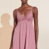 Eberjey Beatrix TENCEL™ Modal Chemise - Foxglove 2 Eberjey Beatrix TENCEL™ Modal Chemise - Foxglove -Fashion - Pajamas Low Res S1882 FOXGL F