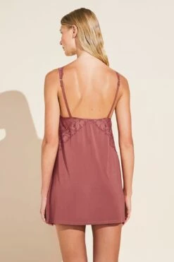 Eberjey Rosalia TENCEL™ Modal Chemise - Rosewood -Fashion - Pajamas Low Res S1974 ROSEW B 1