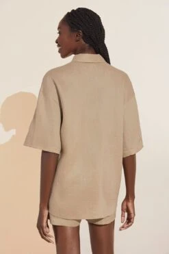 Eberjey Linen 3 Piece Set - Khaki -Fashion - Pajamas Low Res TCU2017SS KHAKI B