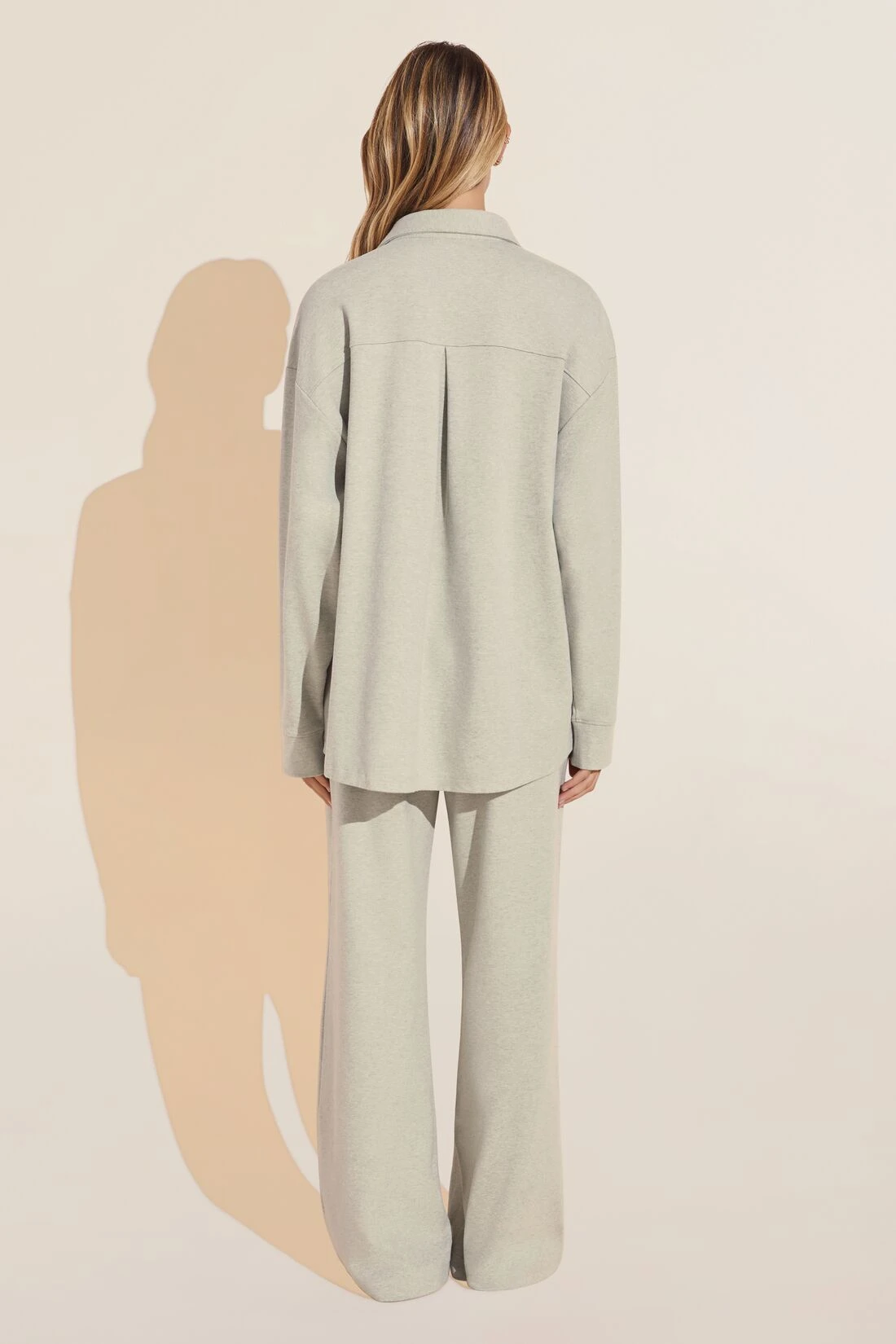 Eberjey Luxe Sweats Shacket - Botanical Zen Green 7 Eberjey Luxe Sweats Shacket - Botanical Zen Green - Image 5