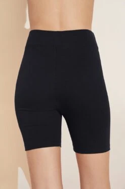 Eberjey Pima Rib Bike Short - Black -Fashion - Pajamas Low Res U2040S BLACK B
