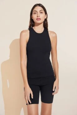 Eberjey Pima Rib Bike Short - Black