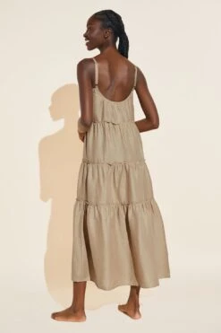 Eberjey Kesia Linen Dress - Khaki -Fashion - Pajamas Low Res WC2017KE KHAKI B