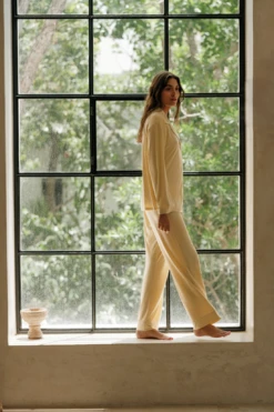 Eberjey Gisele TENCEL⢠Modal Long PJ Set - Sunrise/Ivory