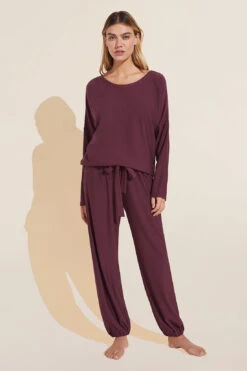 Eberjey Softest Sweats Plush TENCEL™ Top - Mulberry