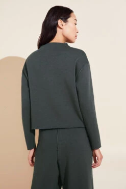 Eberjey Reversible Plush Funnel Neck Top - Kelp/Black 8 Eberjey Reversible Plush Funnel Neck Top - Kelp/Black -Fashion - Pajamas T2034L KEBK B 1 f66a7625 18d8 4ba4 ab2b e9aeea892171