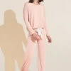 Eberjey Gisele TENCEL™ Modal Slouchy PJ Set - Misty Rose/Ivory