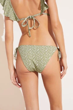 Eberjey Sadie Printed Textured Bikini Bottom - Pear/Ivory -Fashion - Pajamas W2010SD PRIV B