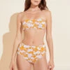 Eberjey Summer Printed Textured Bikini Top - Mango/Lilac 1 Eberjey Summer Printed Textured Bikini Top - Mango/Lilac -Fashion - Pajamas W2011SU MALL F