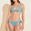 Eberjey Cassidy Printed Textured Bikini Top - Ocean Bay/Sand 1 Eberjey Cassidy Printed Textured Bikini Top - Ocean Bay/Sand -Fashion - Pajamas W2013CS OBSA F