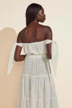 Eberjey Andy Cotton Eyelet Beach Top - Ecru -Fashion - Pajamas WC1920AD ECRU B