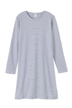 Lake Pima Long Sleeve Weekend Nightgown In Classic Navy