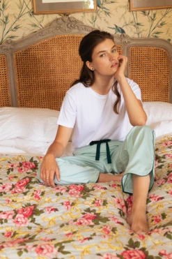 Lake Poplin Pajama Pants In Spruce -Fashion - Pajamas english garden76