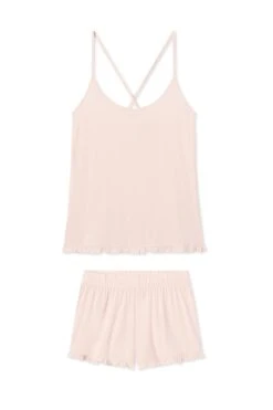 Lake DreamKnit Charlotte Shorts Set In Peony