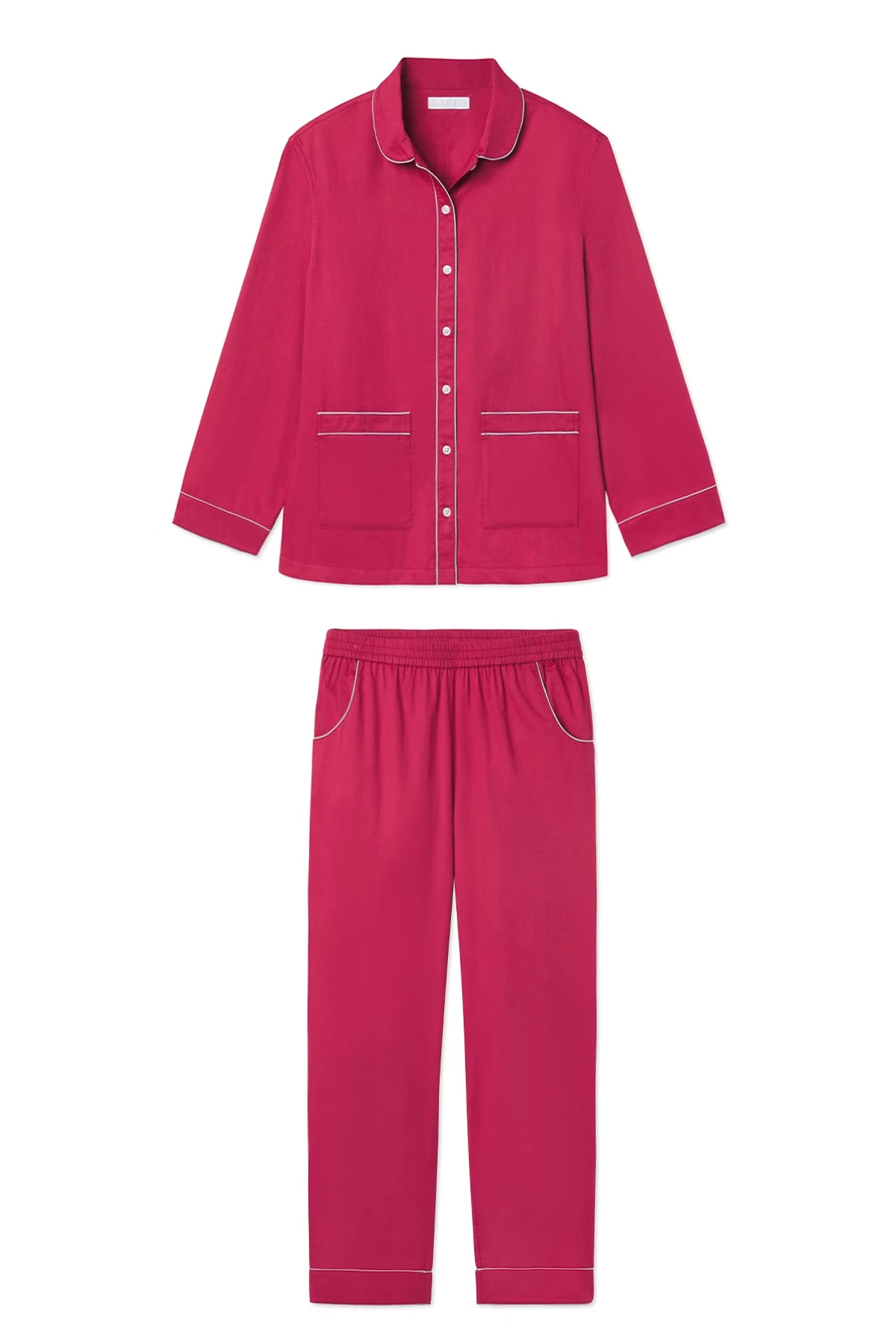 Lake Poplin Piped Pants Set In Bordeaux 3 Lake Poplin Piped Pants Set In Bordeaux