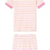 Lake Kids Shorts Set In Sherbet Stripe -Fashion - Pajamas rushkidscropsArtboard1copy