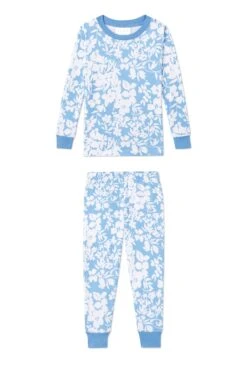Lake Kids Long-Long Set In Sky Floral