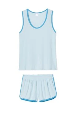 Lake DreamKnit Vintage Tank-Short Set In Pacific